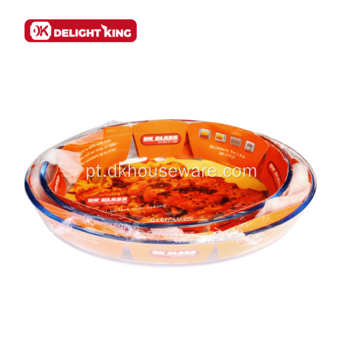 Conjunto de bakeware de vidro transparente pyrex